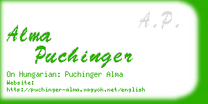 alma puchinger business card